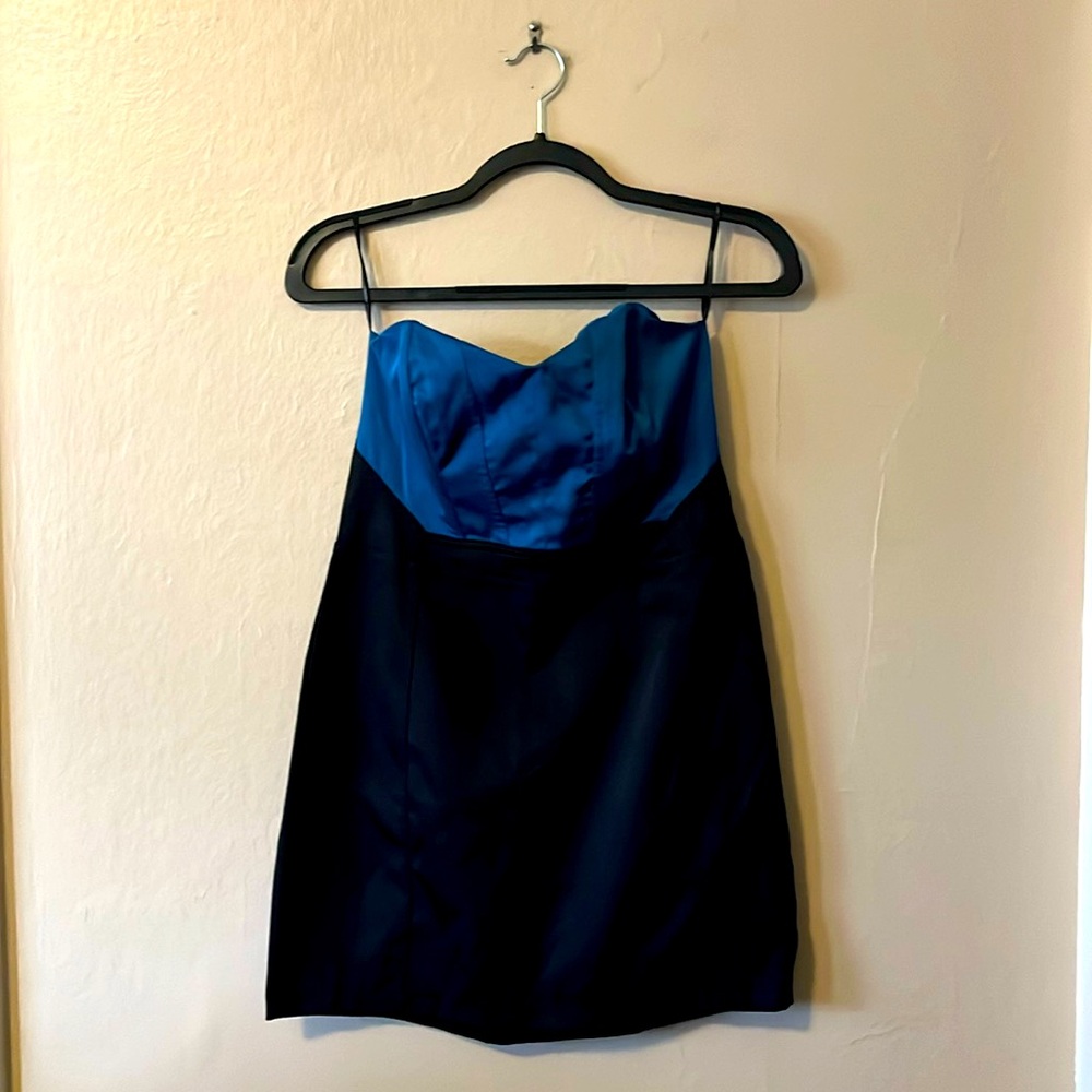 Forever 21 Strapless Colorblock Mini Dress L